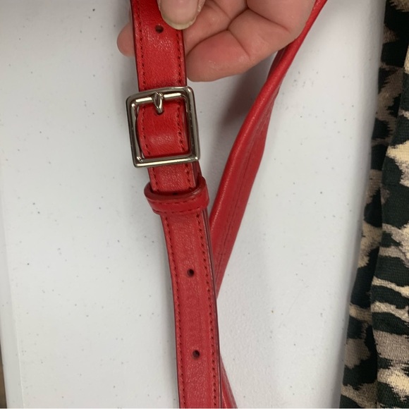 *SOLD* Coach Leopard Print & Red Hobo Bag, Trimmed w/ Leather, Red Tan & Black - Picture 9 of 13